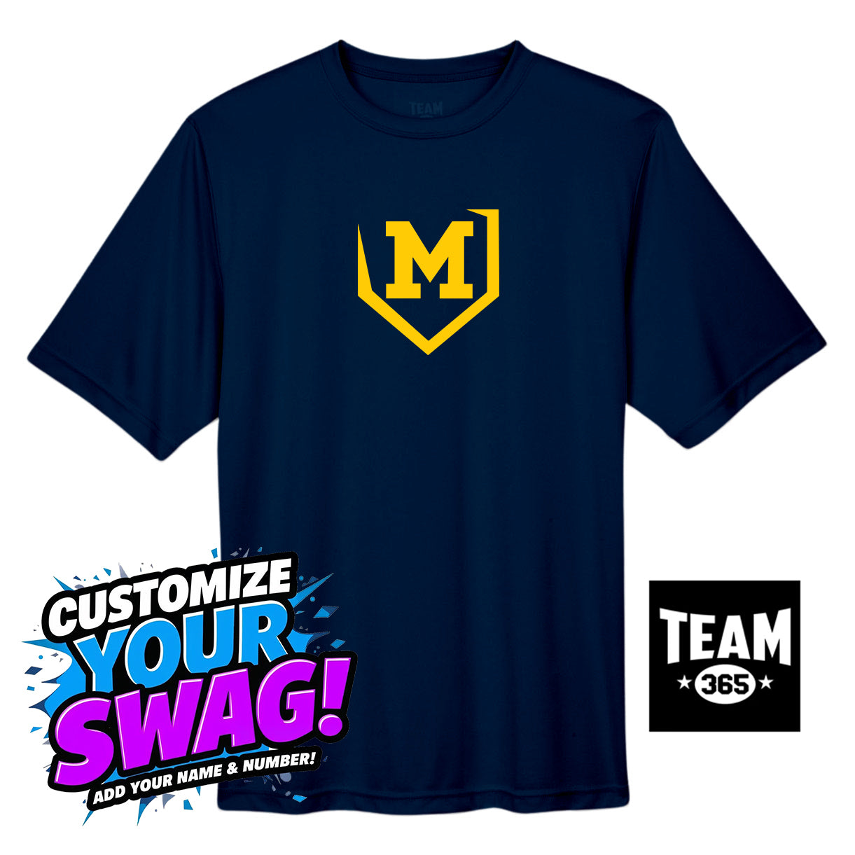 Team 365 Youth & Men's Zone Performance T-Shirt - Midland Bandits Baseball