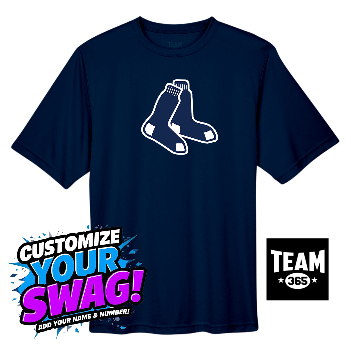 Team 365 Youth & Men's Zone Performance T-Shirt - Blue Sox Baseball