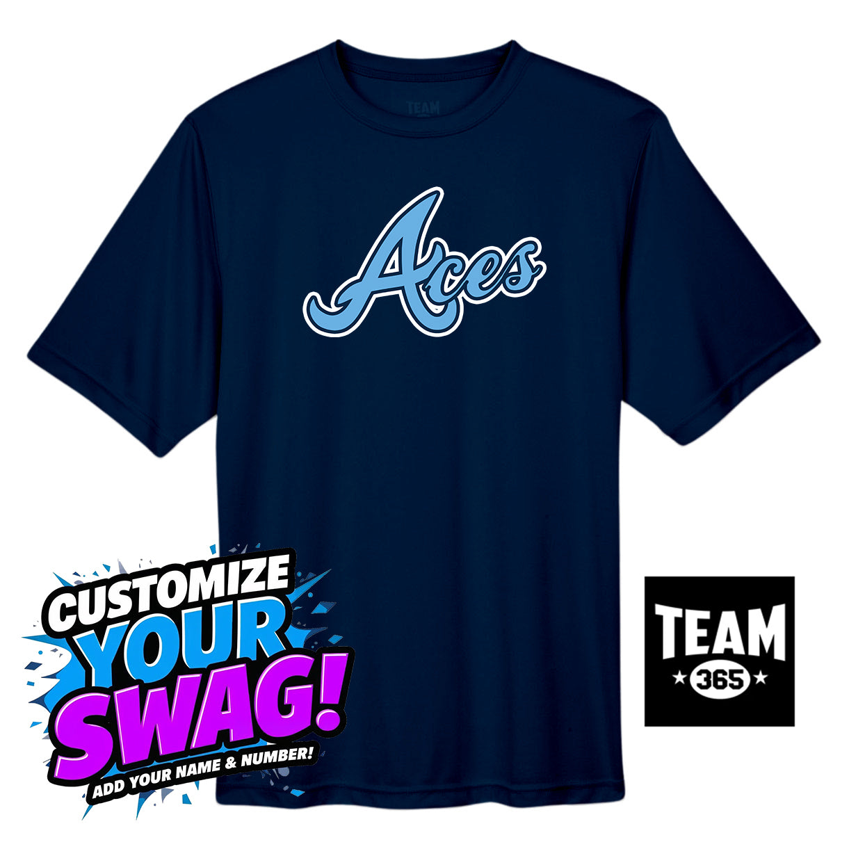 Team 365 Youth & Men's Zone Performance T-Shirt - Aces Baseball
