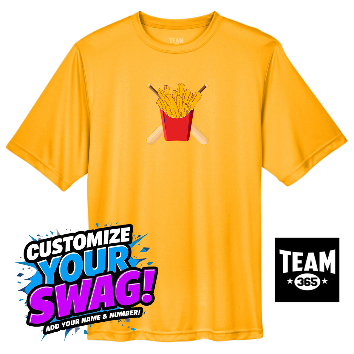 Team 365 Youth & Men's Zone Performance T-Shirt - Team Rally Fries Baseball