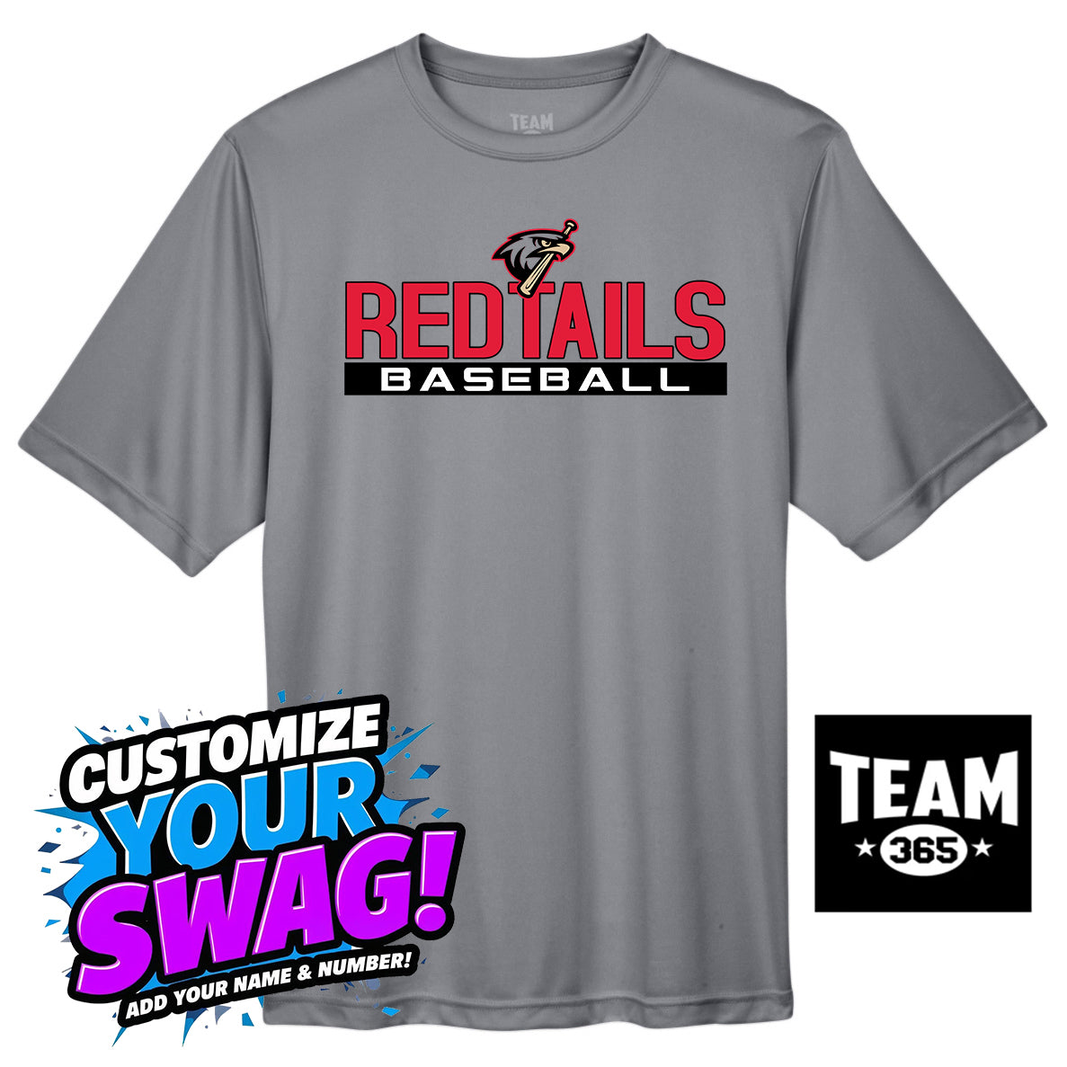 Team 365 Youth & Men's Zone Performance T-Shirt - MSA Redtails Baseball