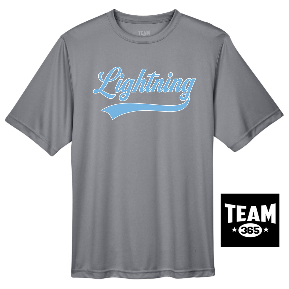 Team 365 TT11 Men's Zone Performance T-Shirt - Lightning Baseball