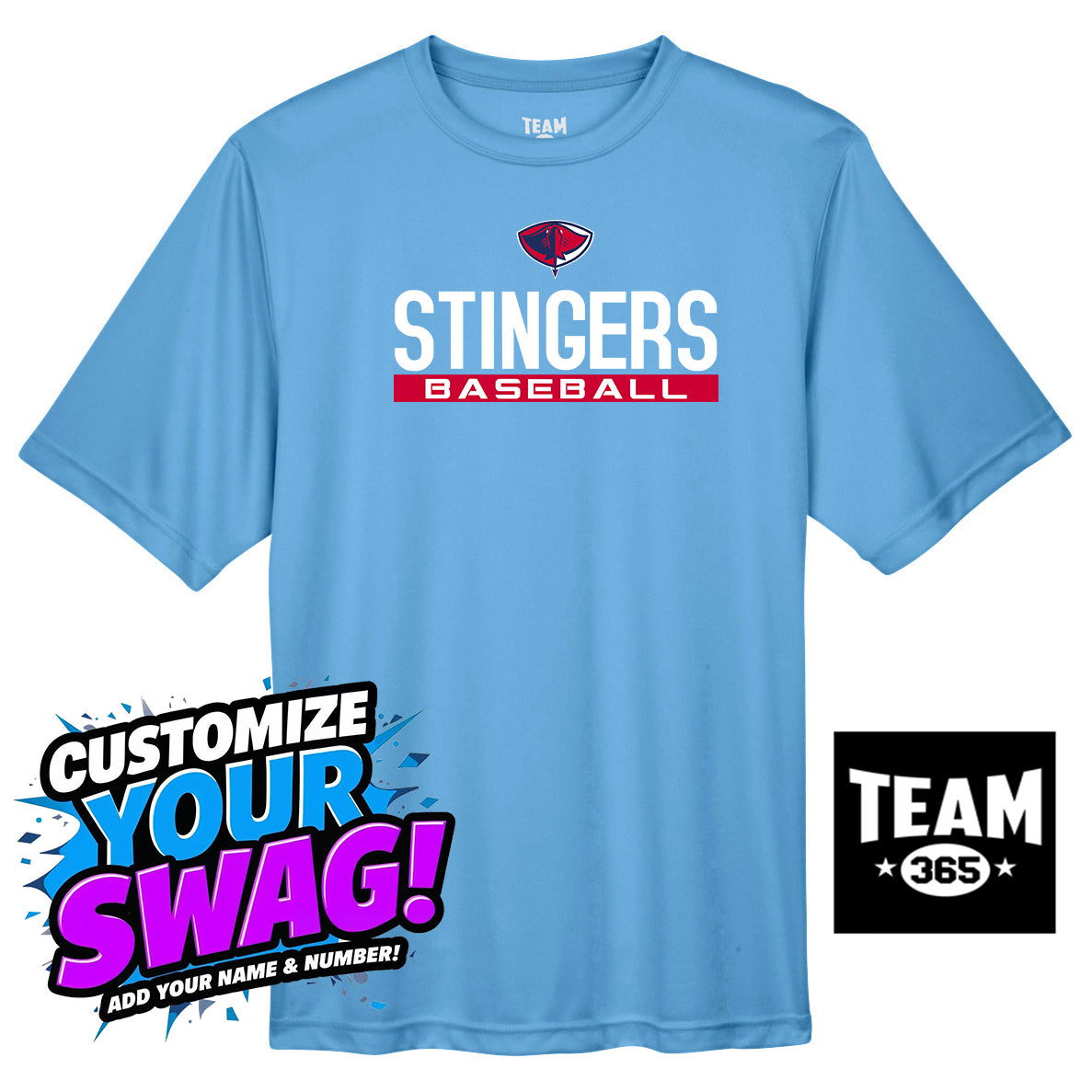 Team 365 Youth & Men's Zone Performance T-Shirt - Pasco Stingers Baseball