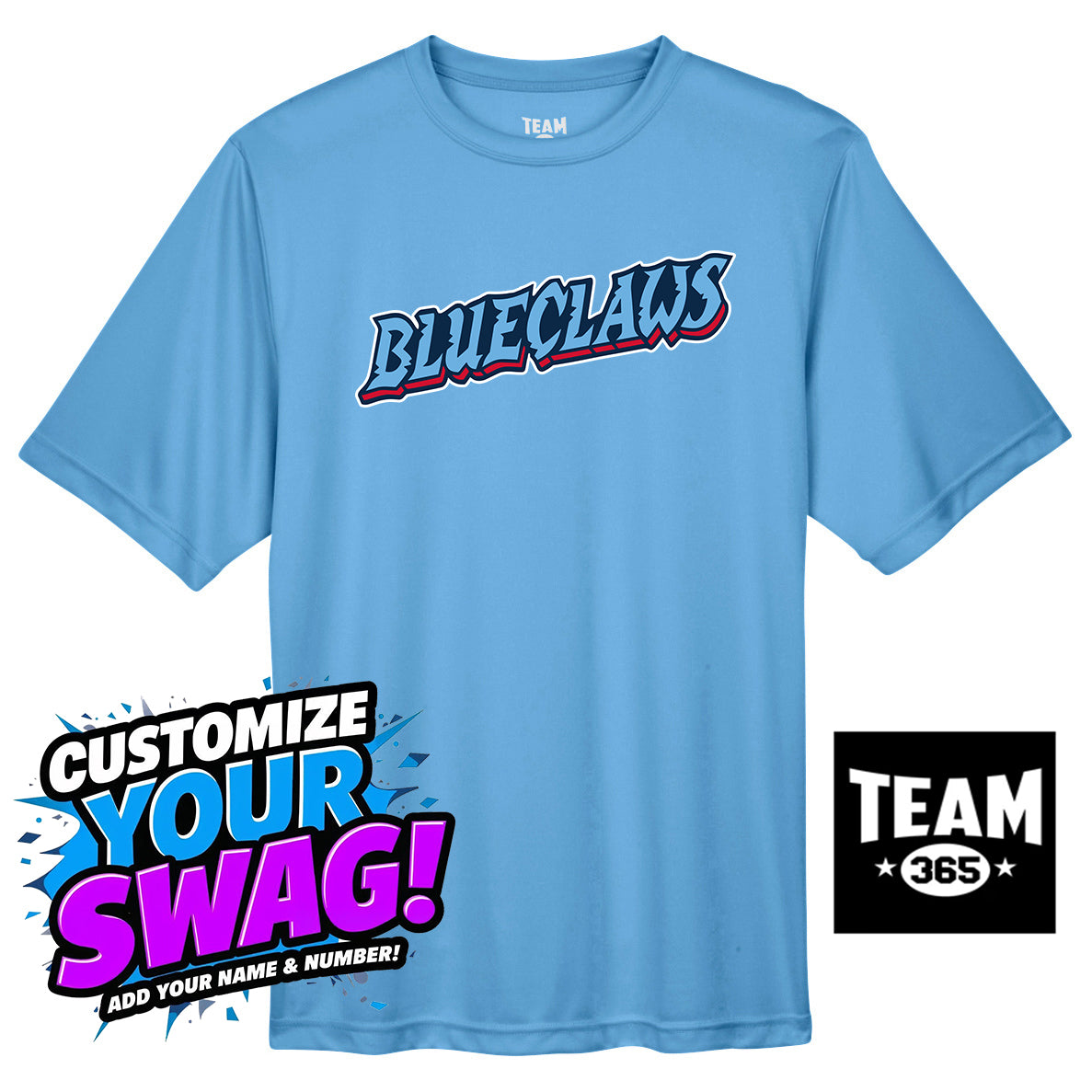 Team 365 Youth & Men's Zone Performance T-Shirt - FCA Blueclaws Baseball