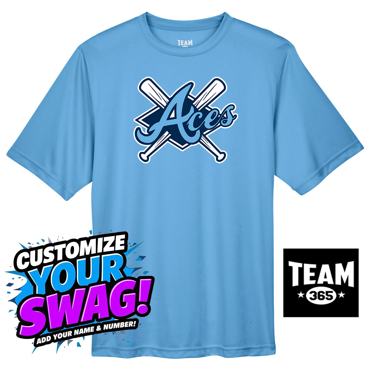 Team 365 Youth & Men's Zone Performance T-Shirt - Aces Baseball