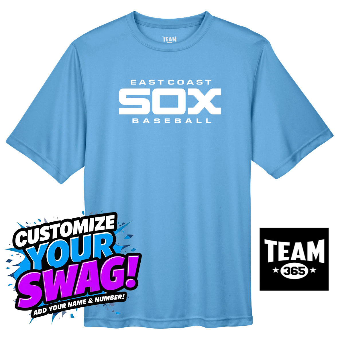 Team 365 Youth & Men's Zone Performance T-Shirt - East Coast Sox Baseball