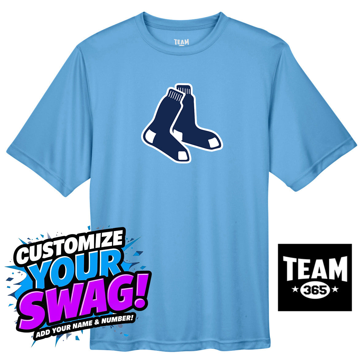 Team 365 Youth & Men's Zone Performance T-Shirt - Blue Sox Baseball
