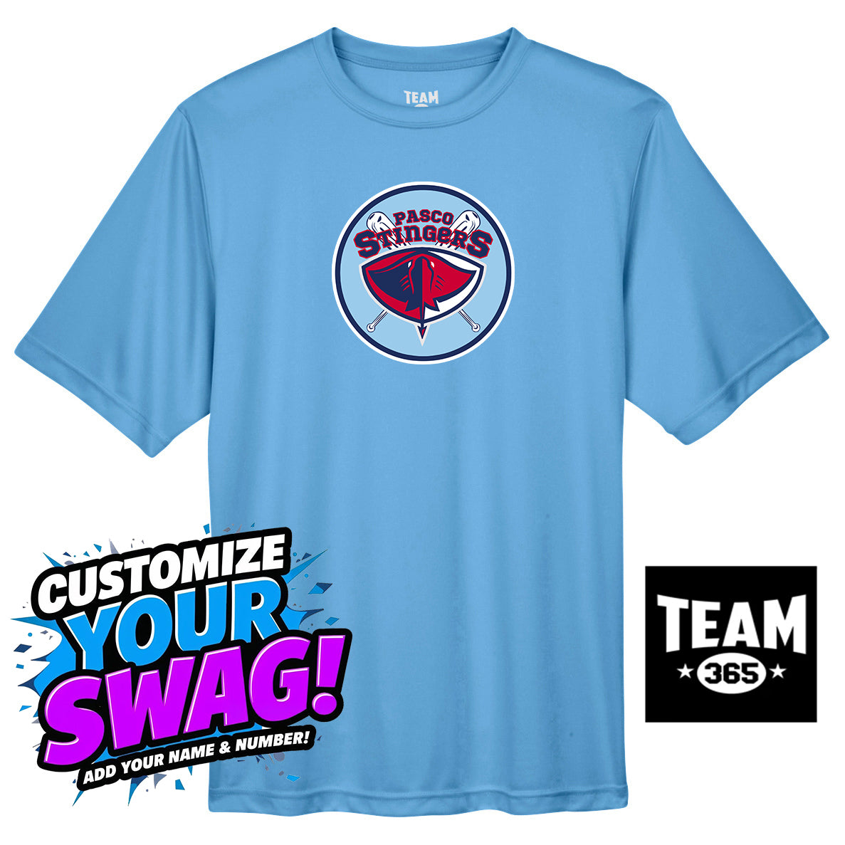 Team 365 Youth & Men's Zone Performance T-Shirt - Pasco Stingers Baseball