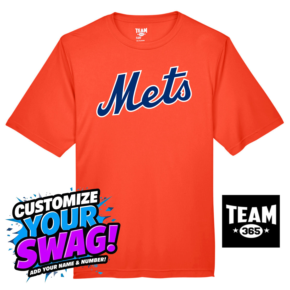 Team 365 Youth & Men's Zone Performance T-Shirt - Florida Mets Baseball