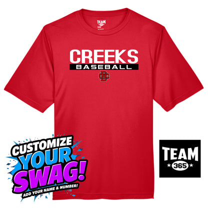 Team 365 Youth & Men's Zone Performance T-Shirt - Creeks Baseball Club - CBC