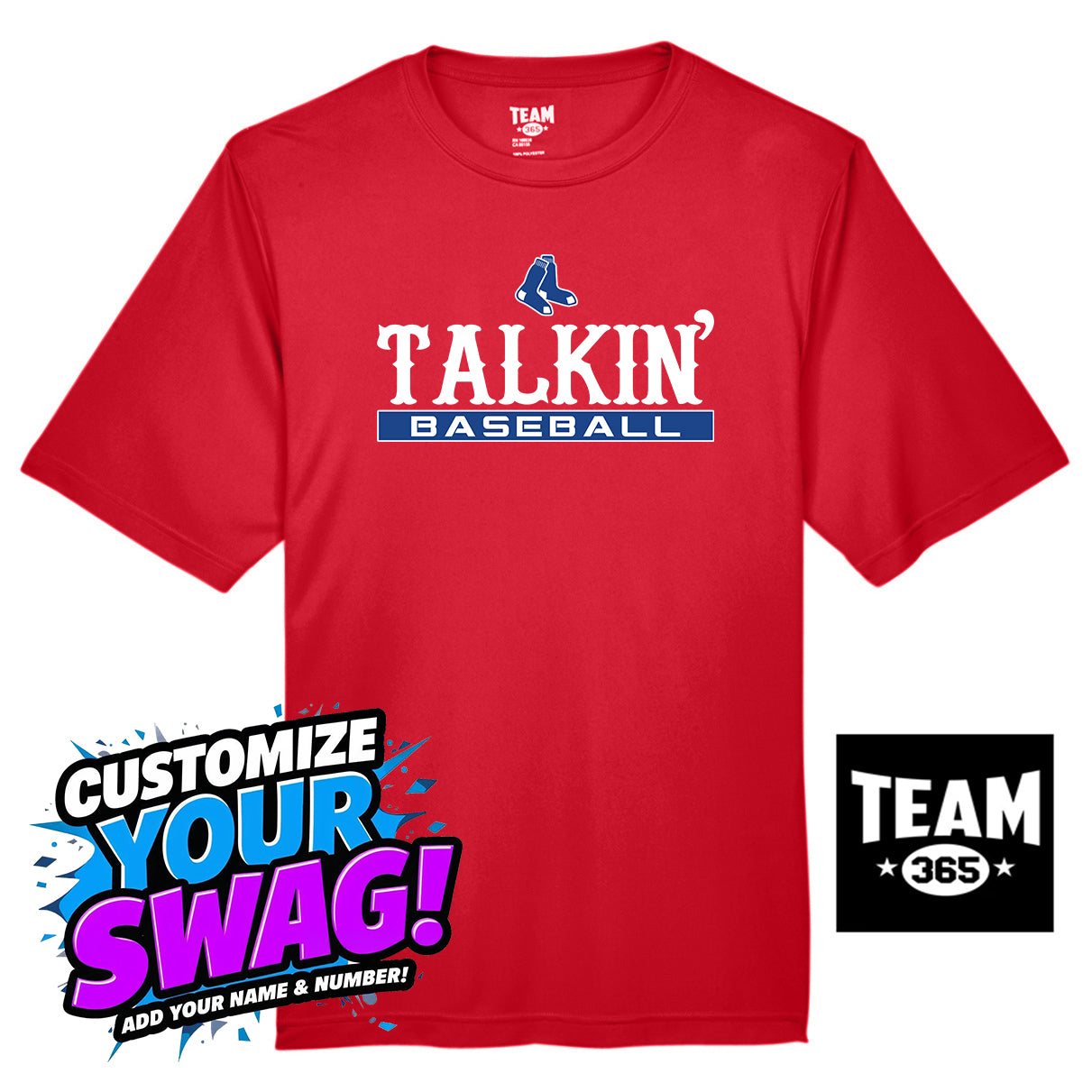 Team 365 Youth & Men's Zone Performance T-Shirt - Talkin' Baseball