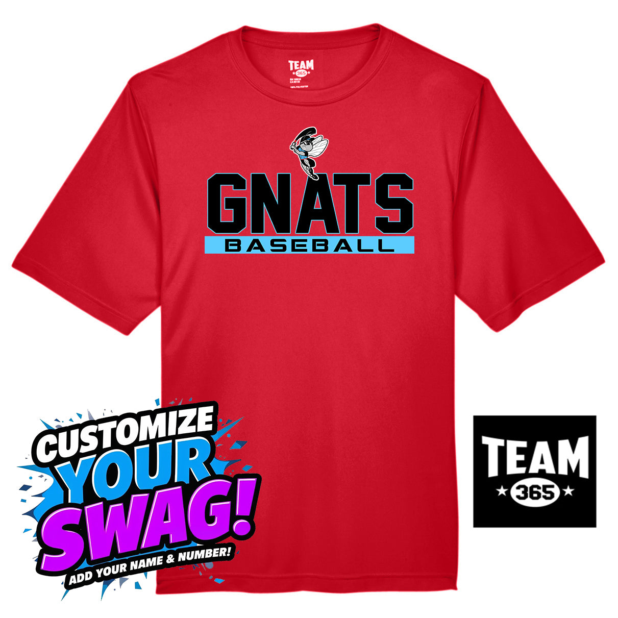 Team 365 Youth & Men's Zone Performance T-Shirt - NBC Gnats Baseball