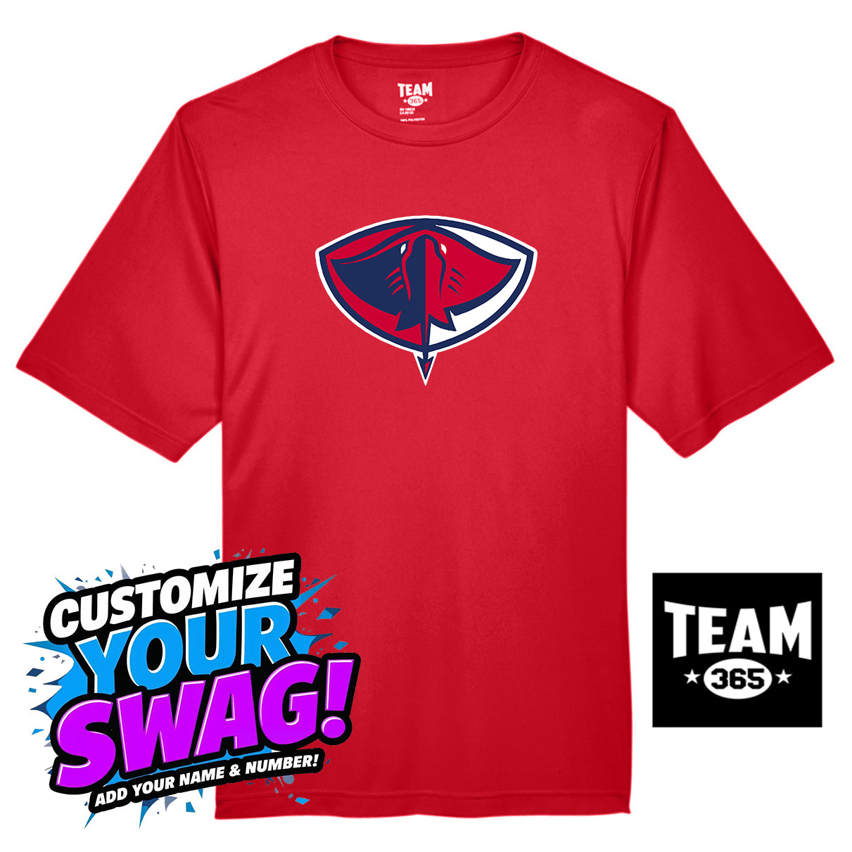 Team 365 Youth & Men's Zone Performance T-Shirt - Pasco Stingers Baseball