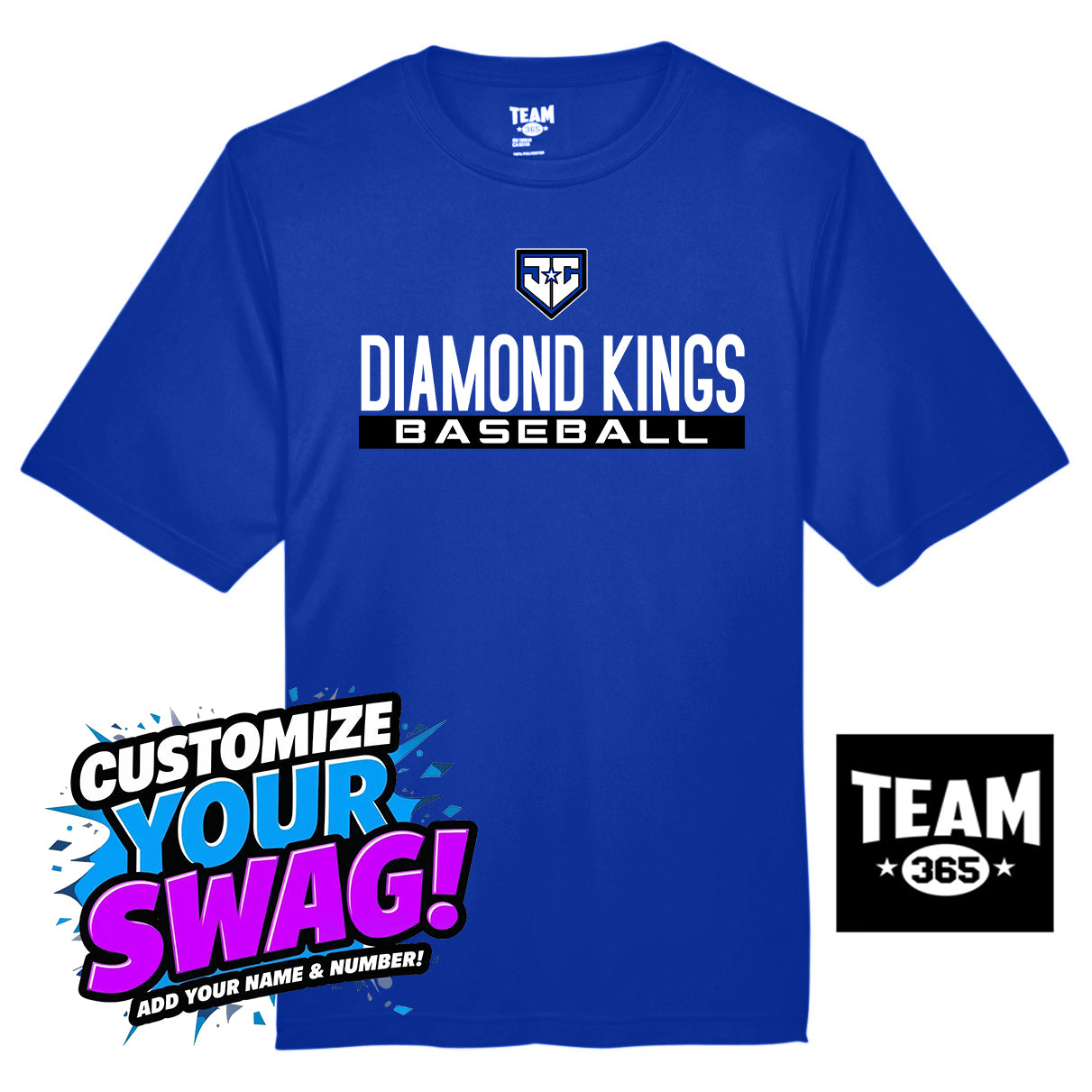 Team 365 Youth & Men's Zone Performance T-Shirt - JCB Diamond Kings Baseball