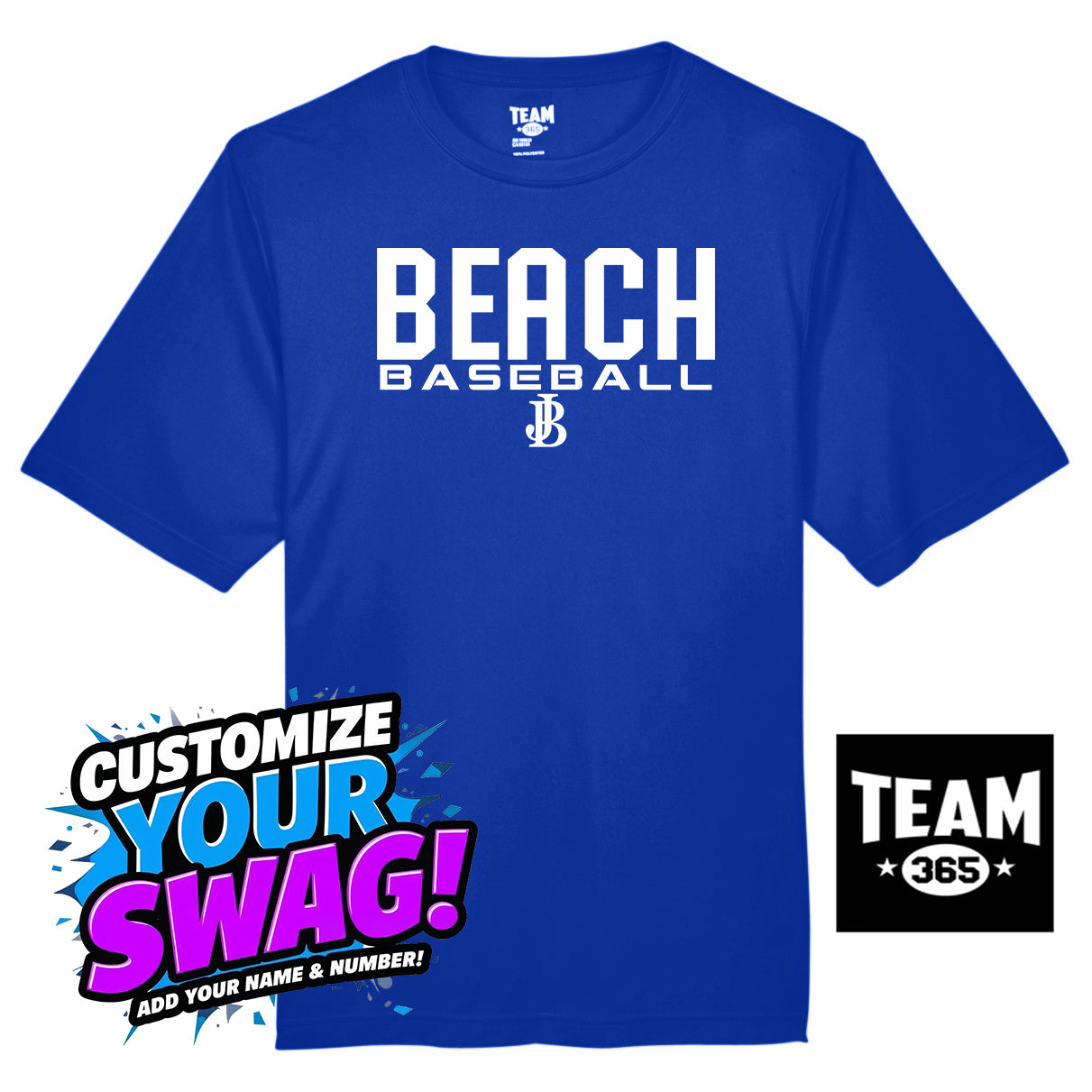 Team 365 Youth & Men's Zone Performance T-Shirt - Jax Beach Baseball