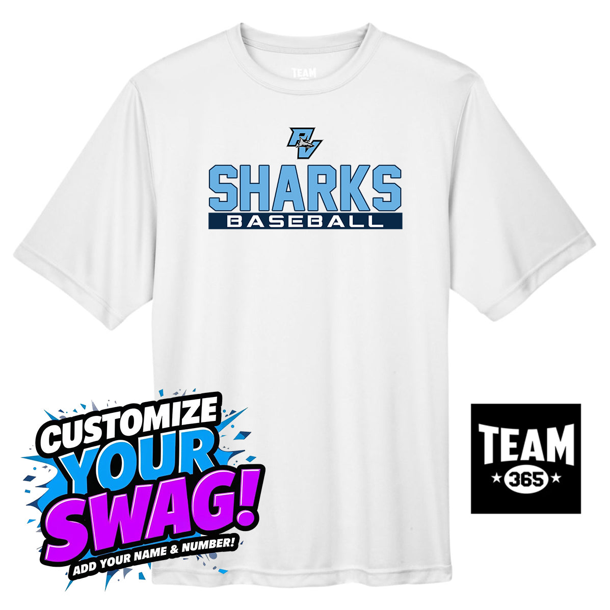 Team 365 Youth & Men's Zone Performance T-Shirt - PVAA Sharks