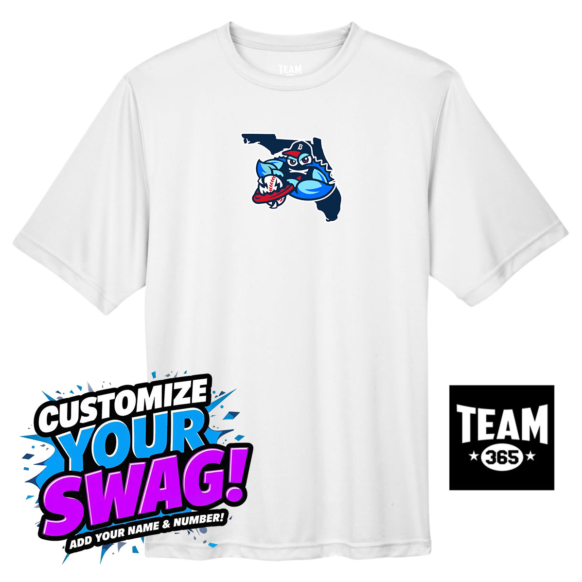 Team 365 Youth & Men's Zone Performance T-Shirt - FCA Blueclaws Baseball