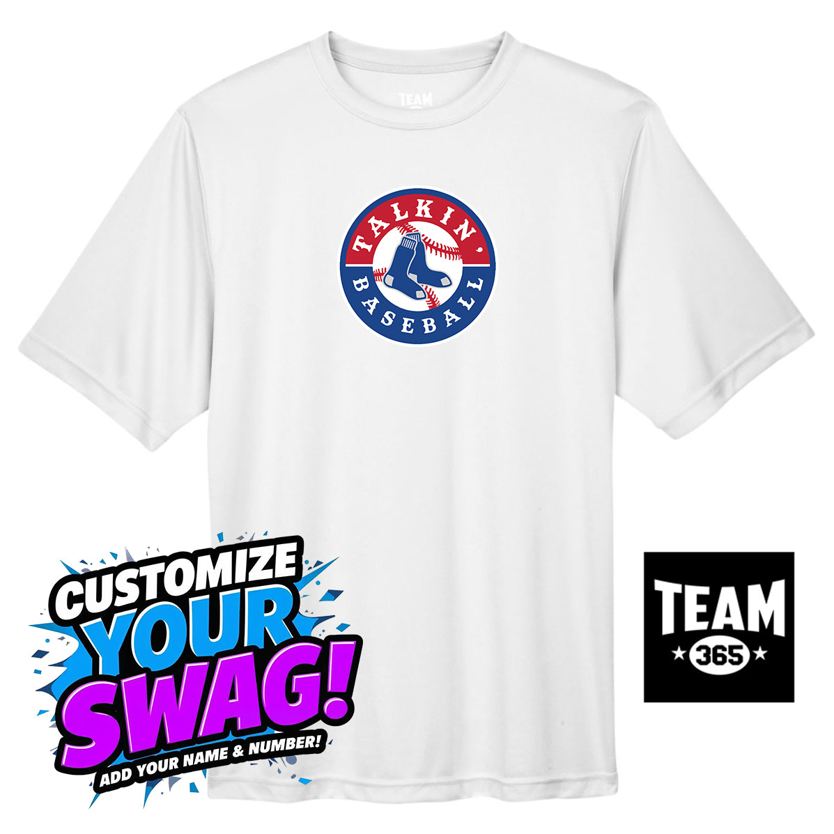 Team 365 Youth & Men's Zone Performance T-Shirt - Talkin' Baseball