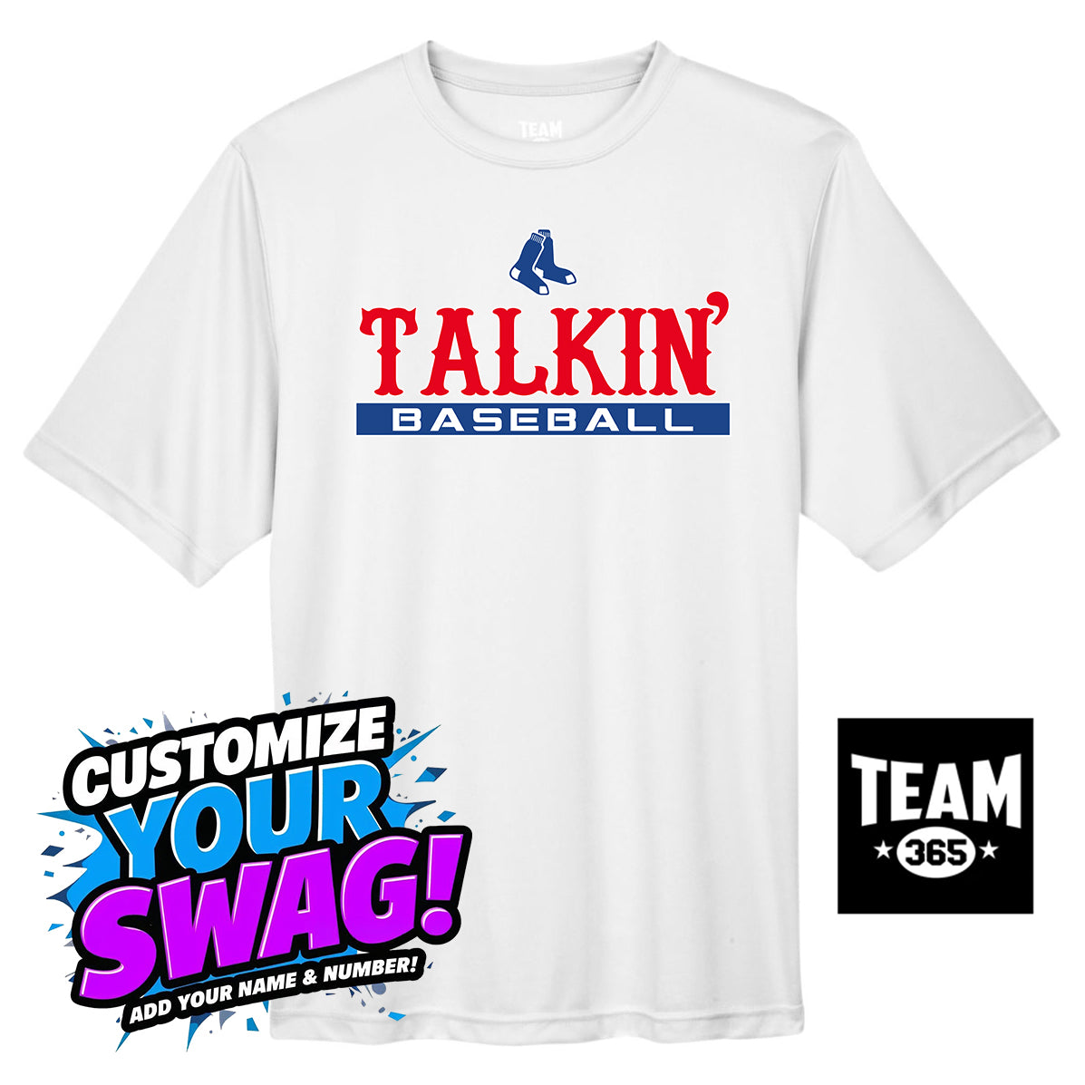 Team 365 Youth & Men's Zone Performance T-Shirt - Talkin' Baseball