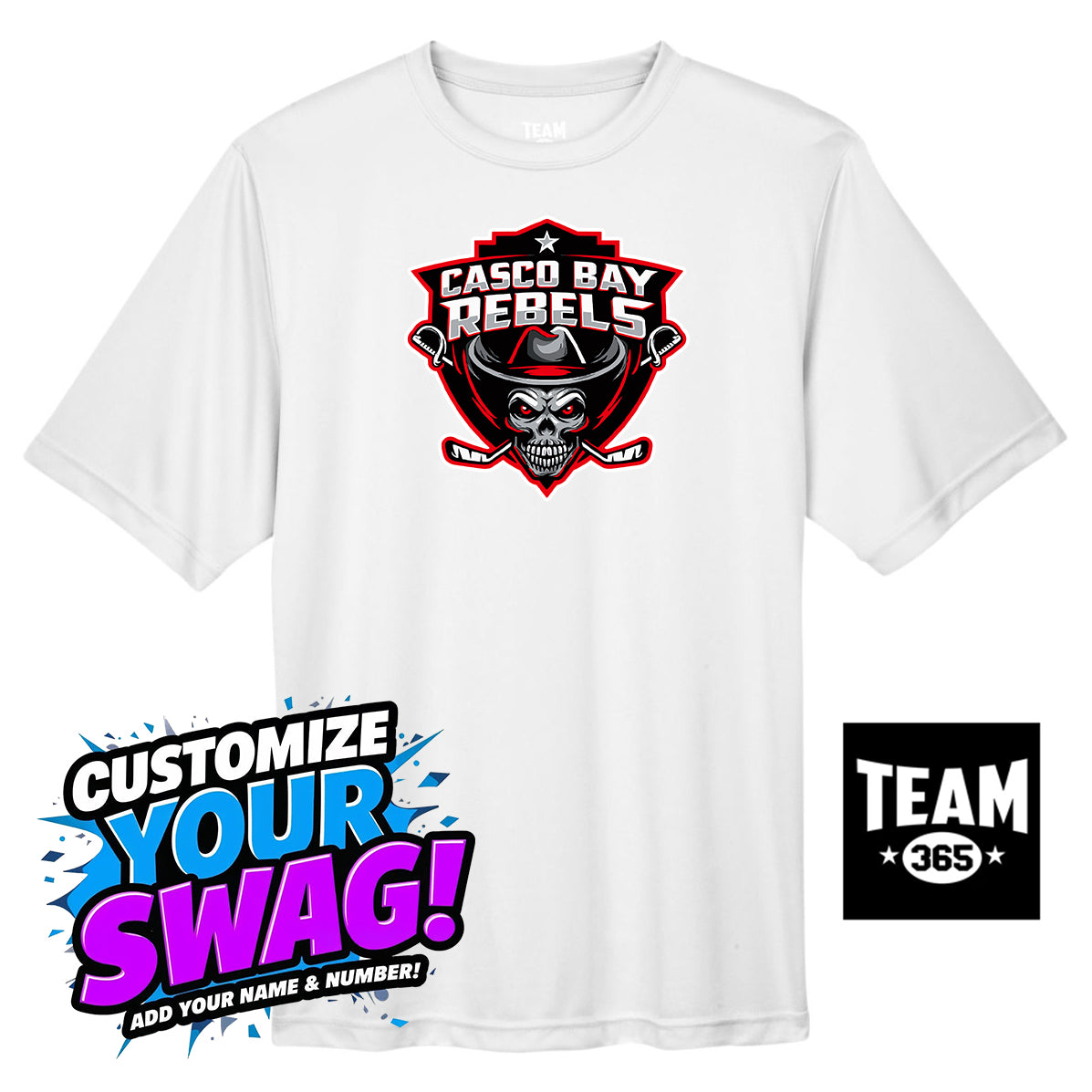 Team 365 Youth & Men's Zone Performance T-Shirt - Casco Bay Rebels Hockey