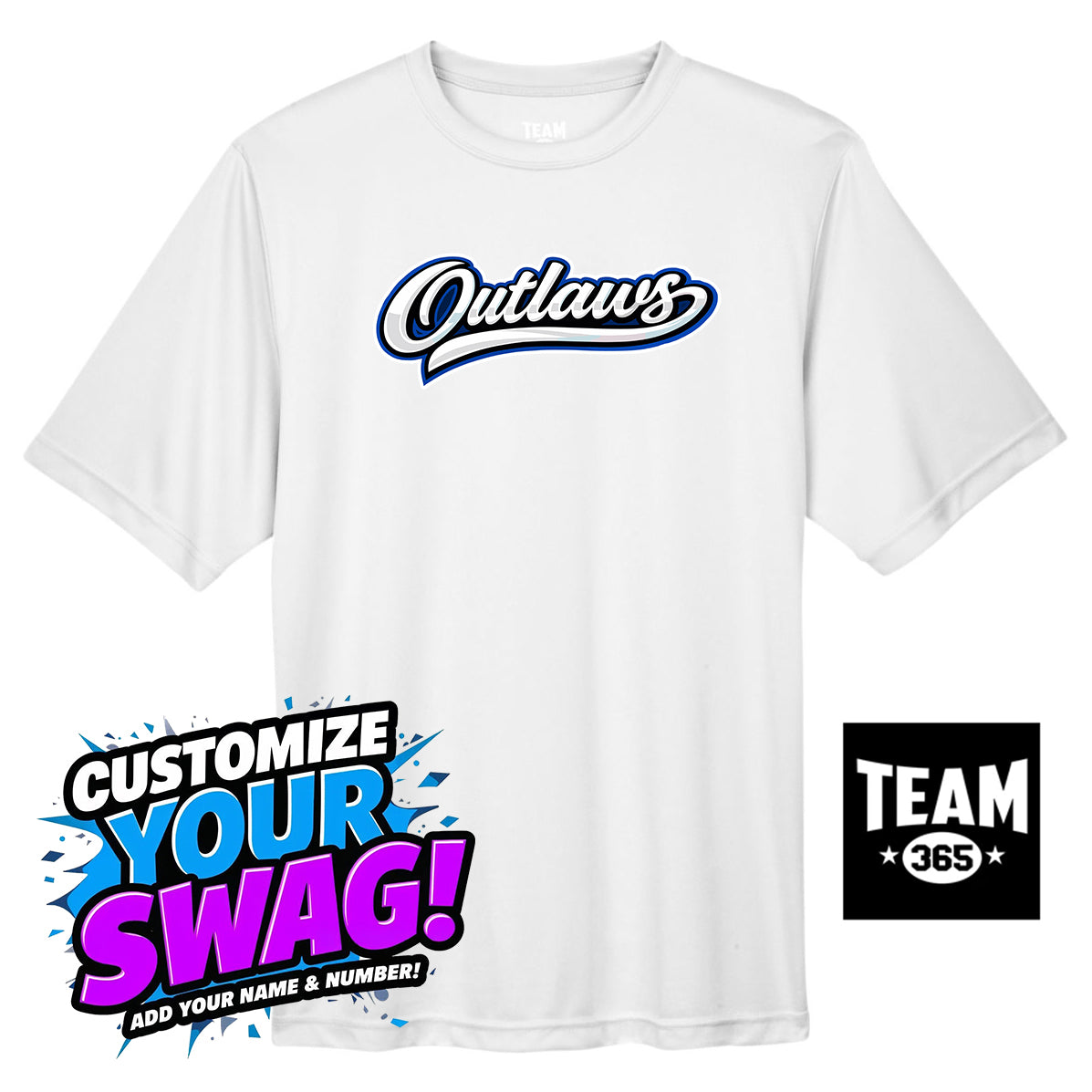 Team 365 Youth & Men's Zone Performance T-Shirt - LBK Outlaws Baseball