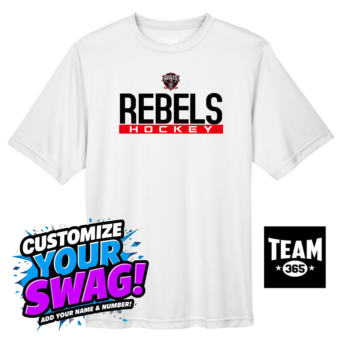 Team 365 Youth & Men's Zone Performance T-Shirt - Casco Bay Rebels Hockey