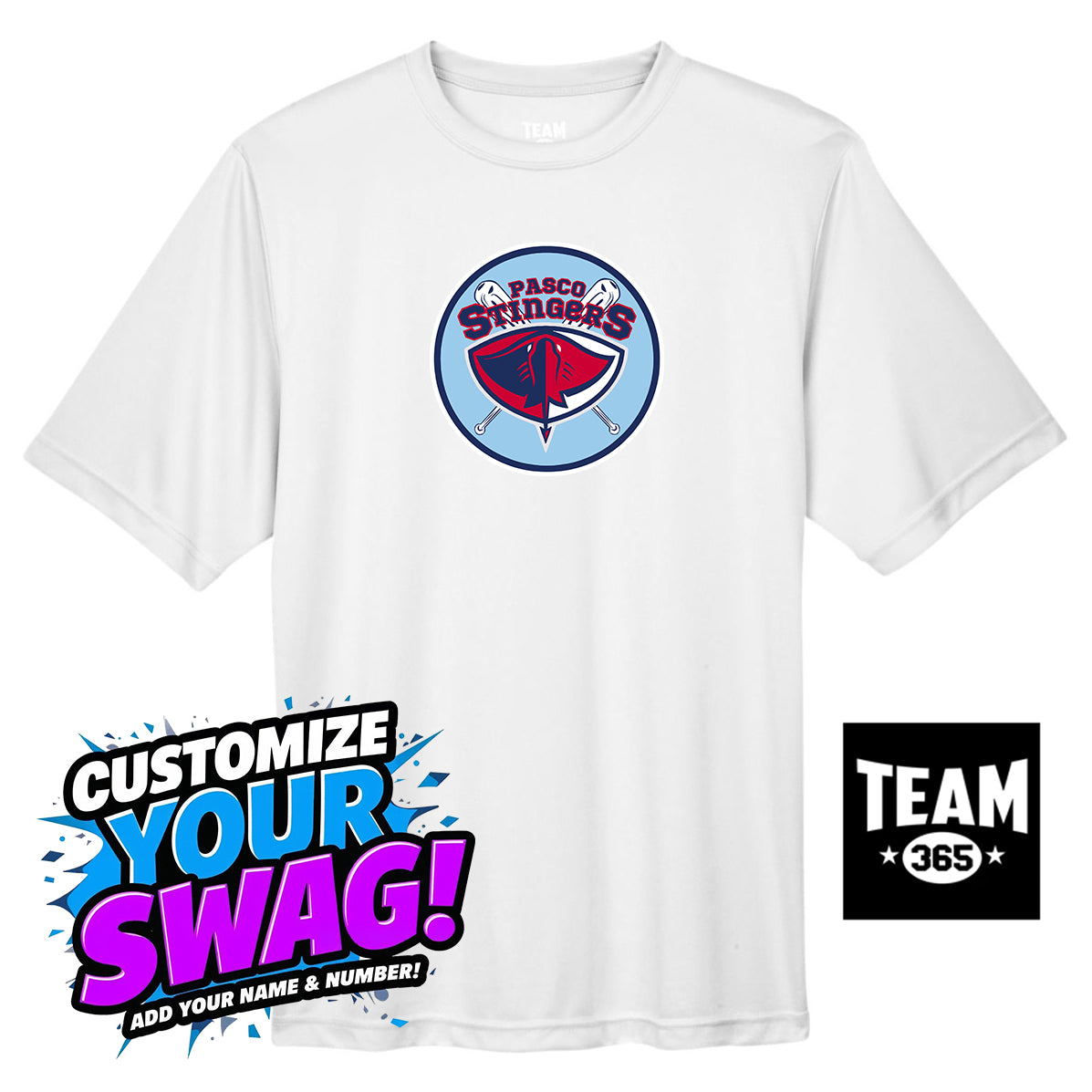 Team 365 Youth & Men's Zone Performance T-Shirt - Pasco Stingers Baseball