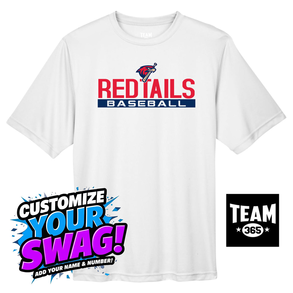 Team 365 Youth & Men's Zone Performance T-Shirt - MSA Redtails Baseball