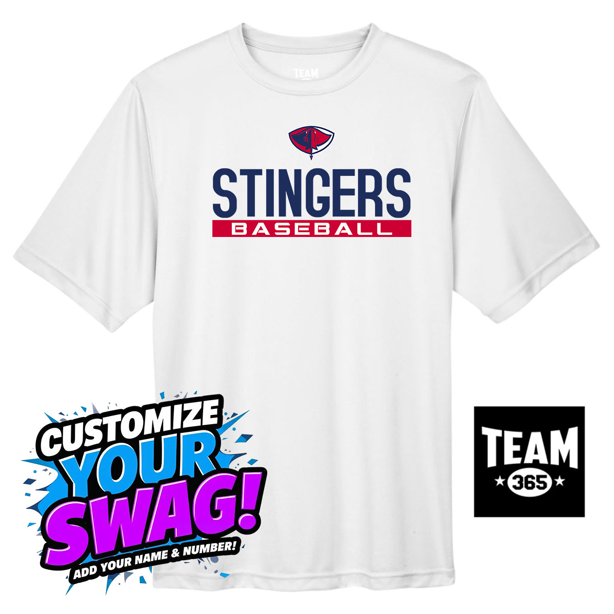Team 365 Youth & Men's Zone Performance T-Shirt - Pasco Stingers Baseball