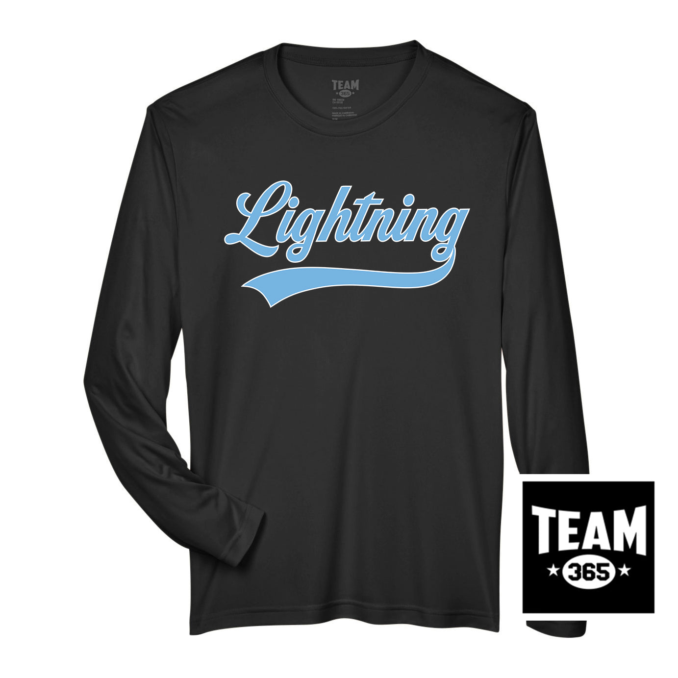 Team 365 TT11L Men's Zone Performance Long-Sleeve T-Shirt - Lightning Baseball