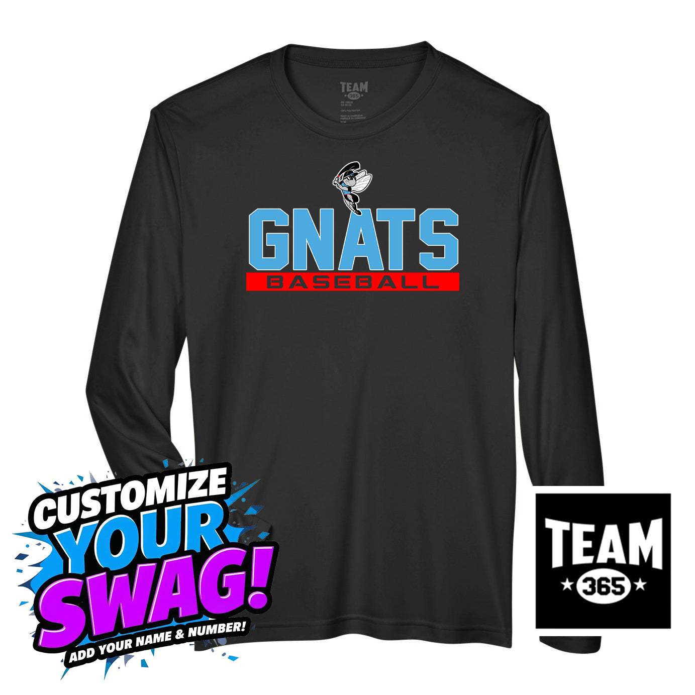 Team 365 Youth & Men's Zone Performance Long-Sleeve T-Shirt - NBC Gnats Baseball