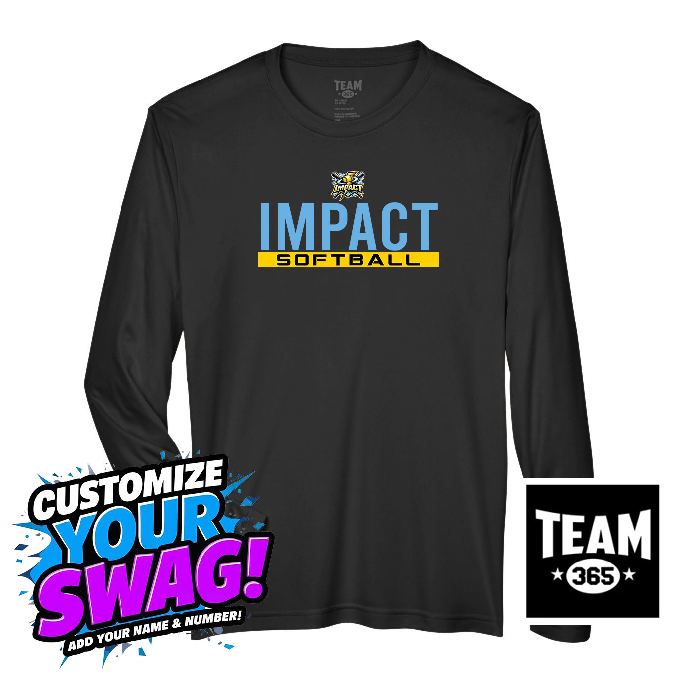 Team 365 Youth & Men's Zone Performance Long-Sleeve T-Shirt - Impact Softball - Massachusetts