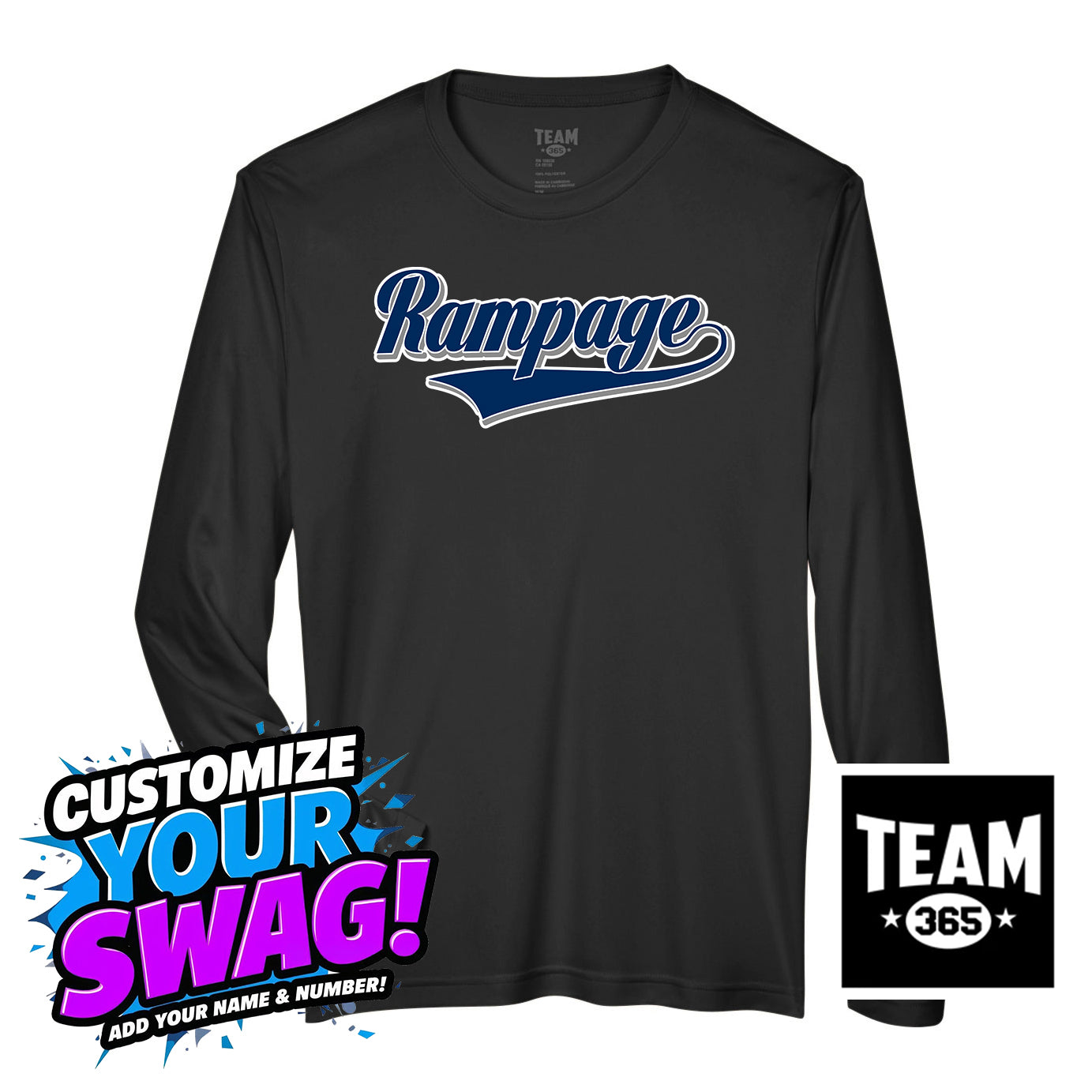 Team 365 Youth & Men's Zone Performance Long-Sleeve T-Shirt - Mississippi Rampage
