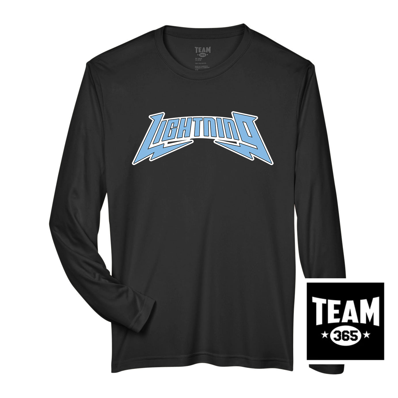 Team 365 TT11L Men's Zone Performance Long-Sleeve T-Shirt - Lightning Baseball