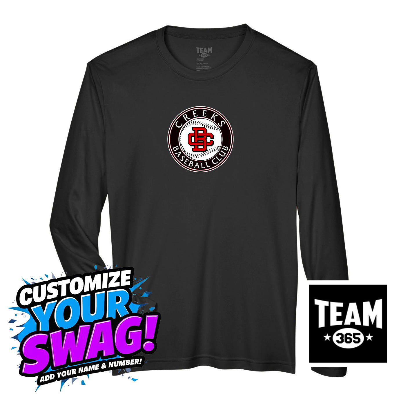 Team 365 Youth & Men's Zone Performance Long-Sleeve T-Shirt - Creeks Baseball Club - CBC