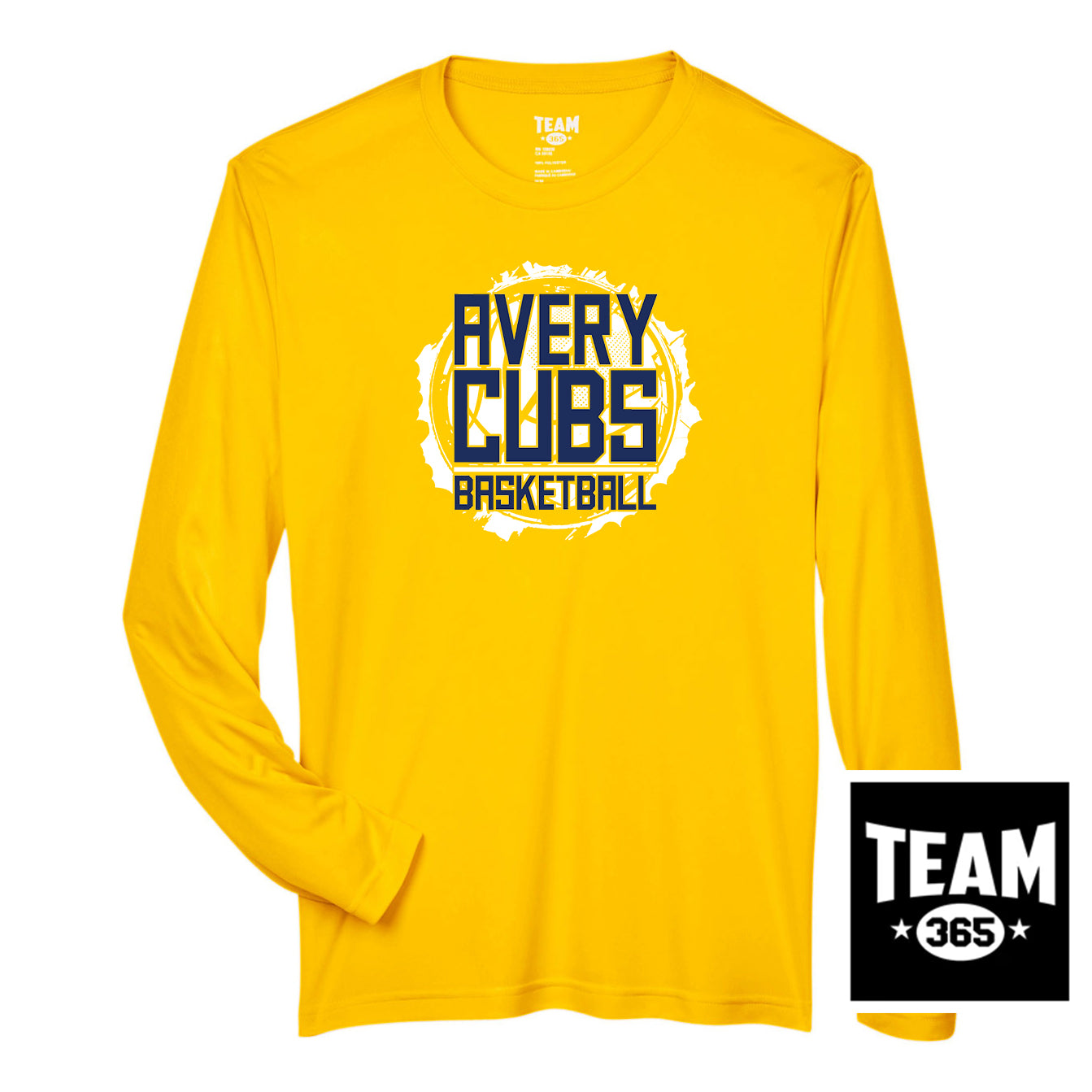 Team 365 TT11L Men's Zone Performance Long-Sleeve T-Shirt - Avery Cubs