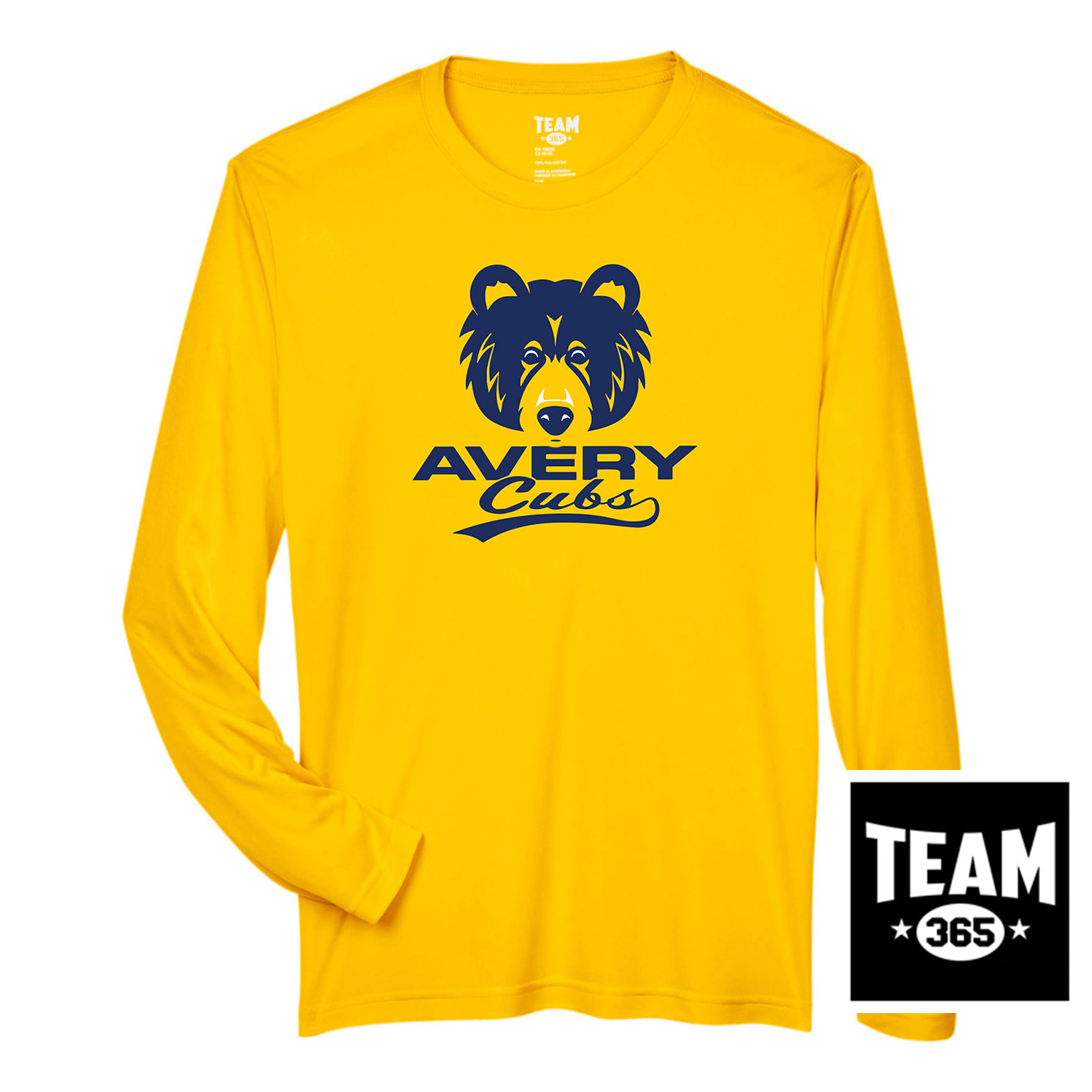 Team 365 TT11L Men's Zone Performance Long-Sleeve T-Shirt - Avery Cubs