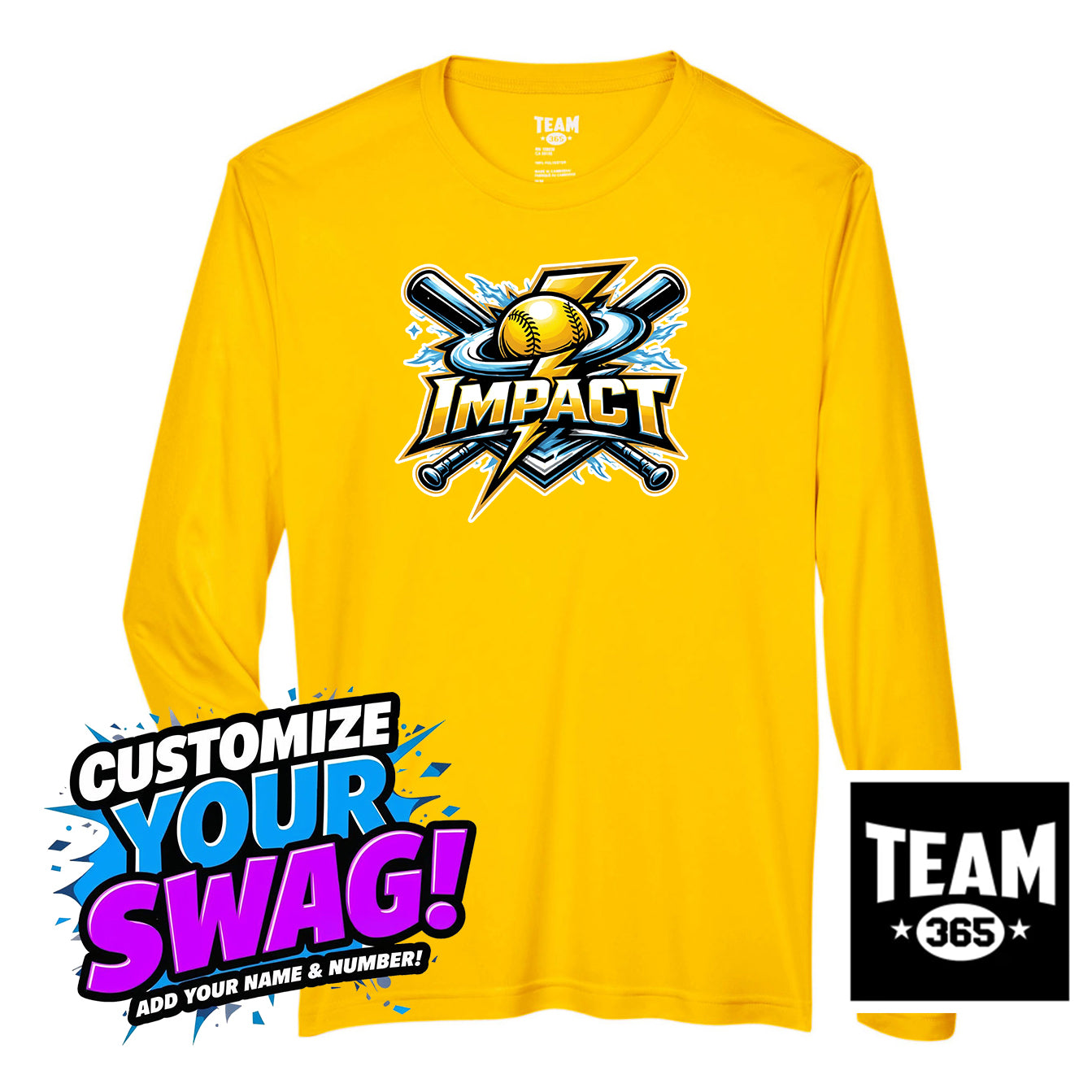Team 365 Youth & Men's Zone Performance Long-Sleeve T-Shirt - Impact Softball - Massachusetts