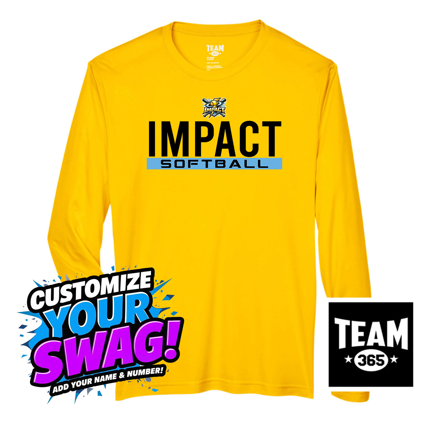 Team 365 Youth & Men's Zone Performance Long-Sleeve T-Shirt - Impact Softball - Massachusetts