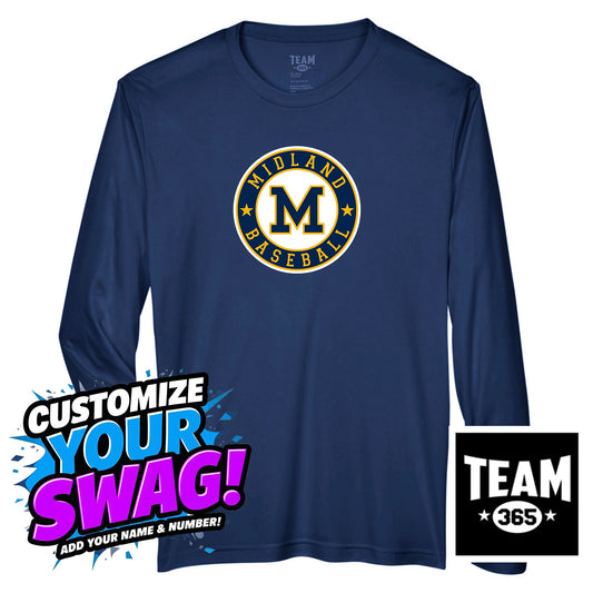 Team 365 Youth & Men's Zone Performance Long-Sleeve T-Shirt - Midland Baseball