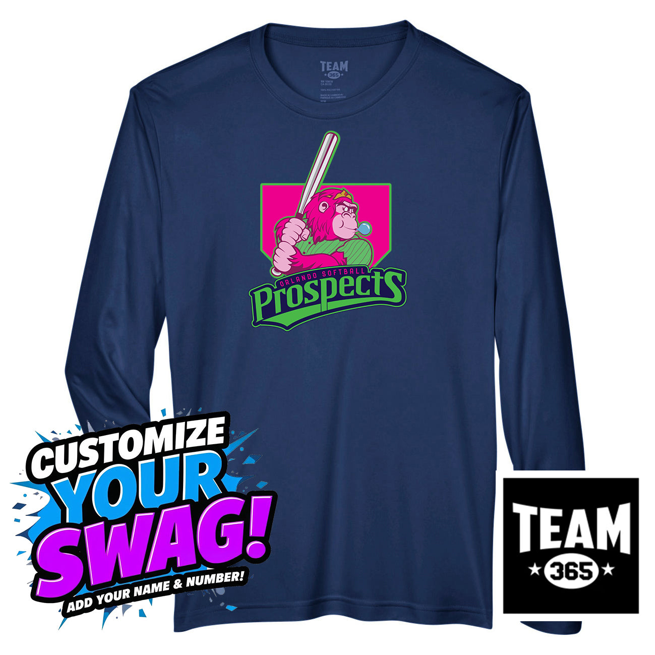 Team 365 Youth & Men's Zone Performance Long-Sleeve T-Shirt - OSP Gorilla Queens Softball