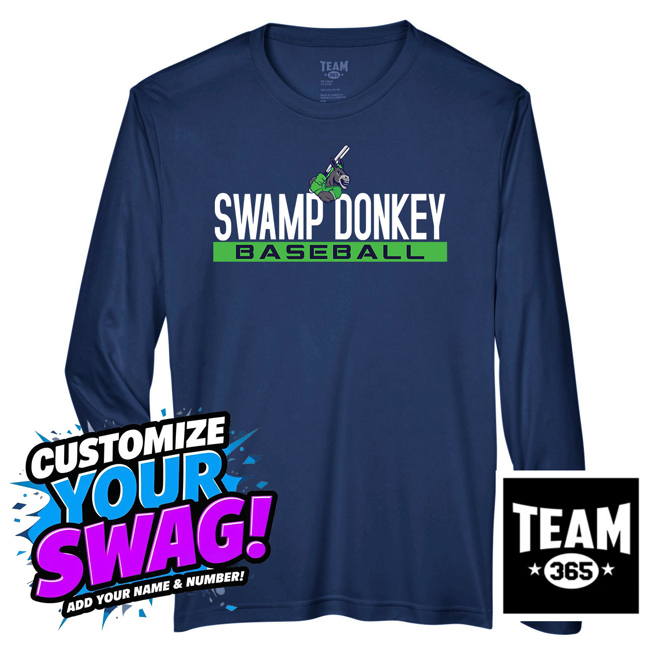 Team 365 Youth & Men's Zone Performance Long-Sleeve T-Shirt - OBP Swamp Donkeys