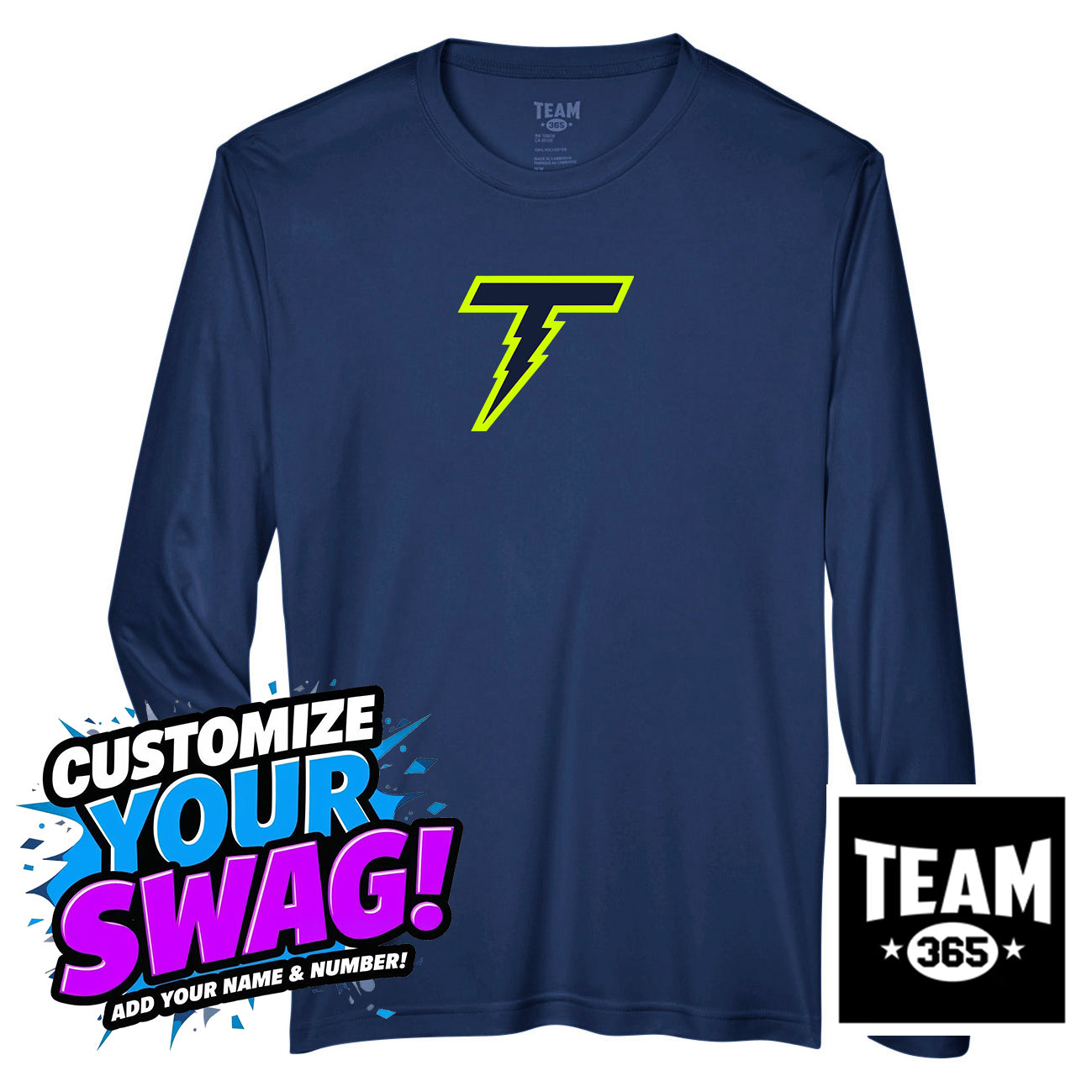 Team 365 Youth & Men's Zone Performance Long-Sleeve T-Shirt - Ponte Vedra Thunder Baseball