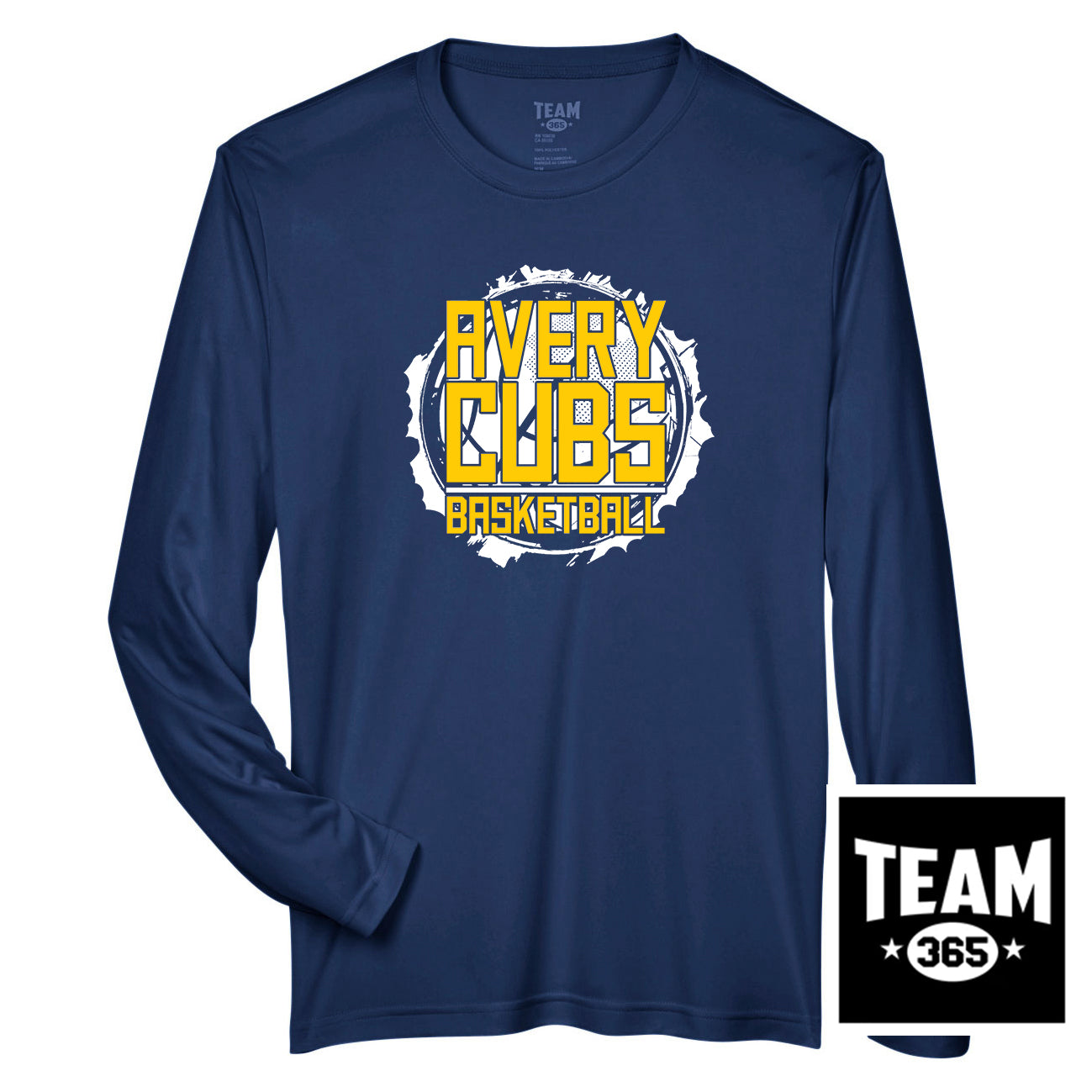 Team 365 TT11L Men's Zone Performance Long-Sleeve T-Shirt - Avery Cubs