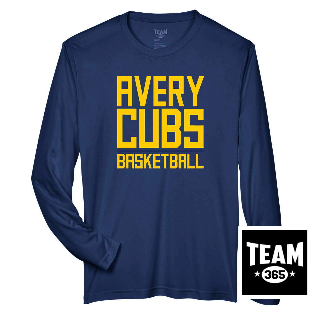 Team 365 TT11L Men's Zone Performance Long-Sleeve T-Shirt - Avery Cubs