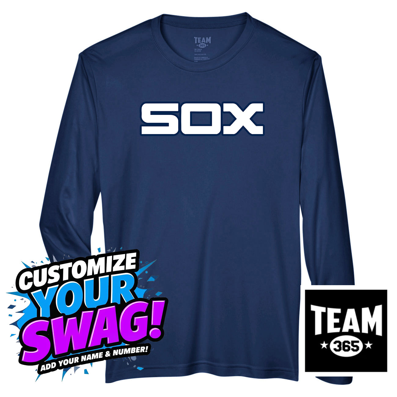 Team 365 Youth & Men's Zone Performance Long-Sleeve T-Shirt - East Coast Sox Baseball