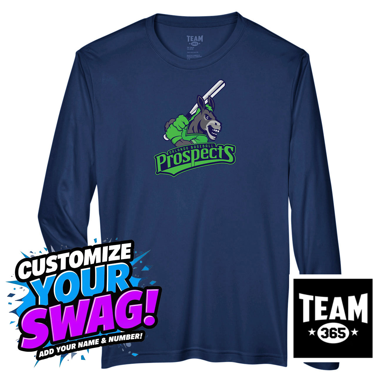 Team 365 Youth & Men's Zone Performance Long-Sleeve T-Shirt - OBP Swamp Donkeys