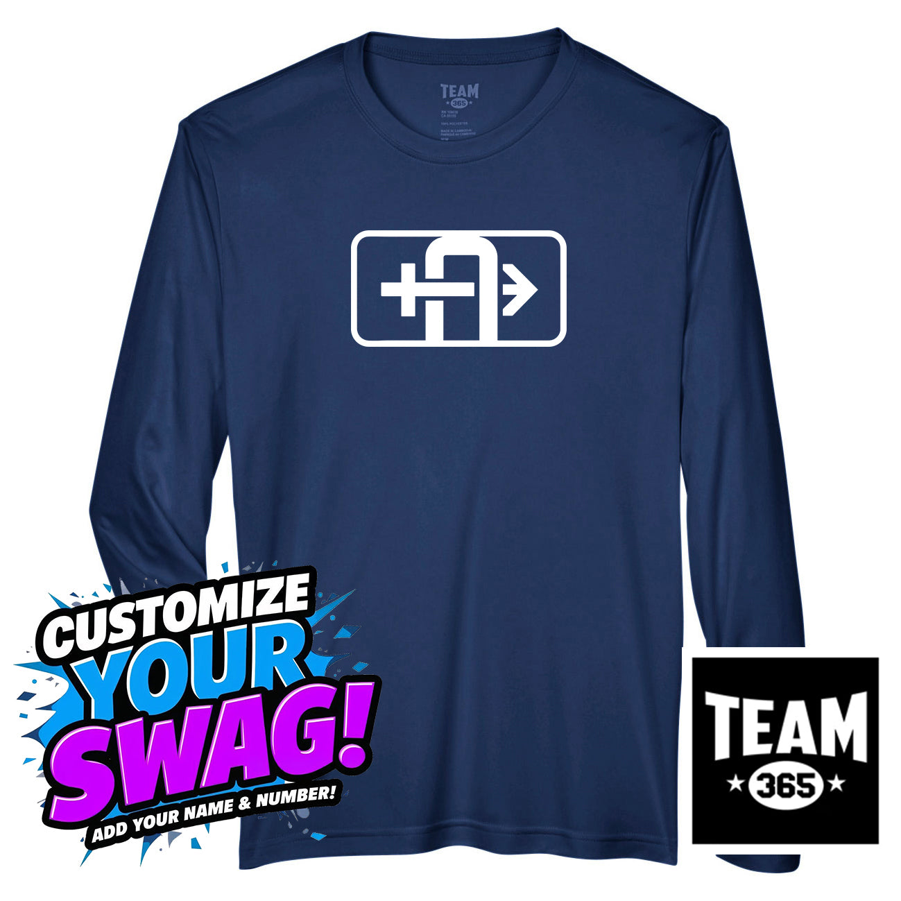 Team 365 Youth & Men's Zone Performance Long-Sleeve T-Shirt - Arrows Baseball