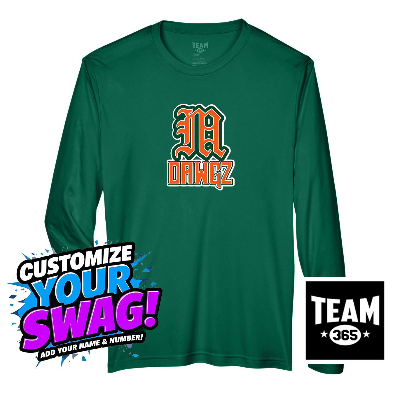 Team 365 Youth & Men's Zone Performance Long-Sleeve T-Shirt - Miami Metro Dawgz