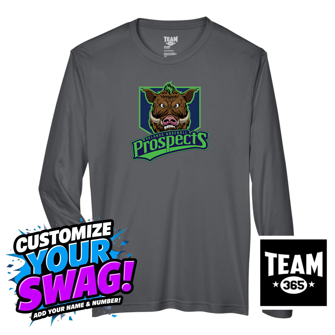 Team 365 Youth & Men's Zone Performance Long-Sleeve T-Shirt - OBP War Hogs